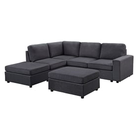 Lilola Home Skye Dark Gray Reversible Modular Sectional with Ottoman