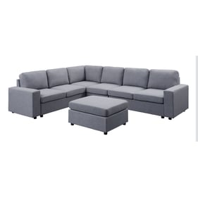 Lilola Home Bayside Light Gray Linen Reversible Sectional