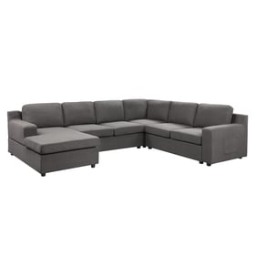 Lilola Home Waylon Gray 6 Seater U Shape LAF Sectional