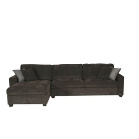 Lilola Home Polaris Black Reversible Sectional Sofa