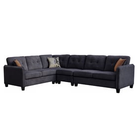 Lilola Home Archie Black Velvet Sectional