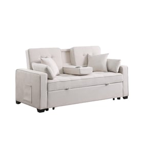 Lilola Home Cody II Beige Convertible Sleeper Loveseat