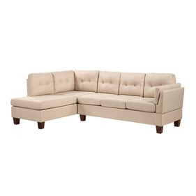 Lilola Home Dalia Khaki Sectional Sofa with Left Facing Chaise