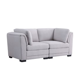 Lilola Home Kristin Light Gray Loveseat