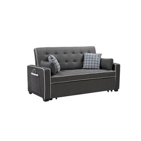 Lilola Home Austin Gray Sofa Sleeper with 2 USB Charging Ports