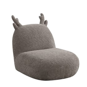 Lilola Home Weston Brown Chenille Deer Shaped Kids Chair