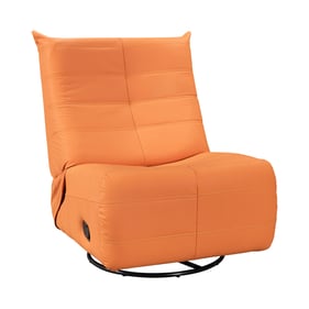 Lilola Home Georgena Orange Swivel Glider Recliner