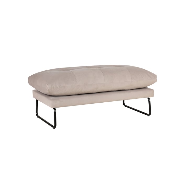 Lilola Home Karla Gray Velvet Ottoman LILO-88864GY-O