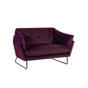 Lilola Home Karla Purple Velvet Loveseat