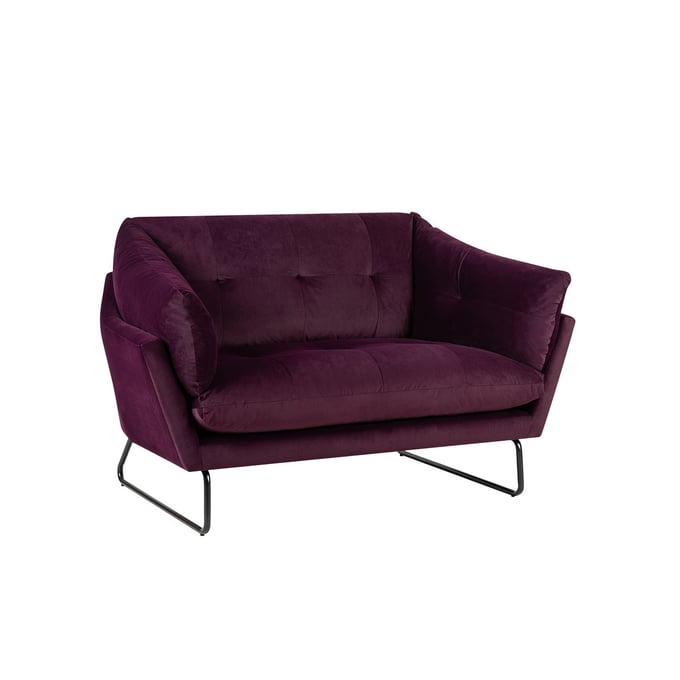 Lilola Home Karla Purple Velvet Loveseat LILO-88864PE-L