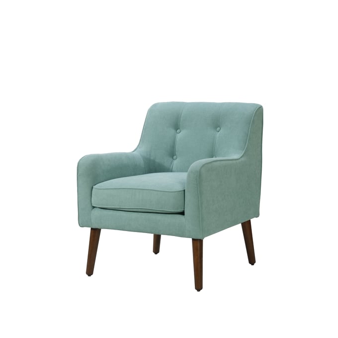 Lilola Home Ryder Aquamarine Teal Woven Tufted Arm Chair LILO-88868TL