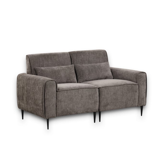 Lilola Home Valentina Gray Chenille Loveseat LILO-89119-L