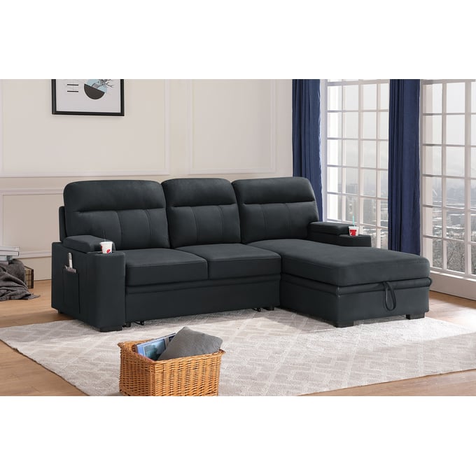 Black deals sleeper sectional