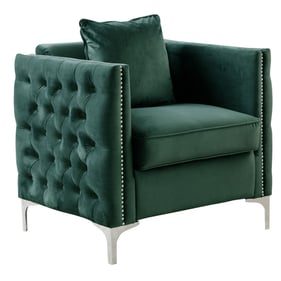 Lilola Home Bayberry Green Chair with Pillow