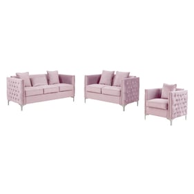 Lilola Home Bayberry Pink 3pc Living Room Set