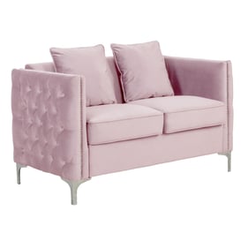 Lilola Home Bayberry Pink Loveseat with 2 Pillows