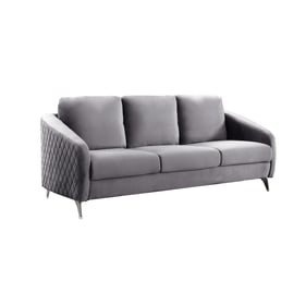 Lilola Home Sofia Gray Velvet Sofa