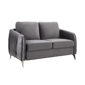 Lilola Home Hathaway Gray Velvet Loveseat