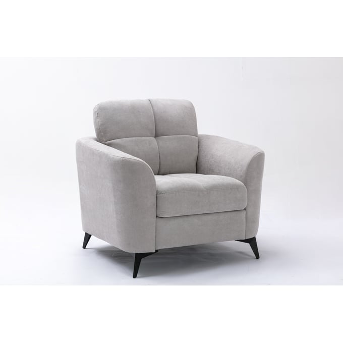 Lilola Home Callie Light Gray Fabric Chair LILO-89727LG-C