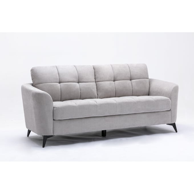 Lilola Home Callie Light Gray Fabric Sofa LILO-89727LG-S