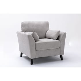 Lilola Home Damian Light Gray Fabric Chair