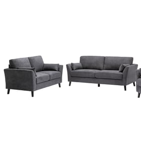 Lilola Home Damian Gray Fabric 2pc Living Room Set