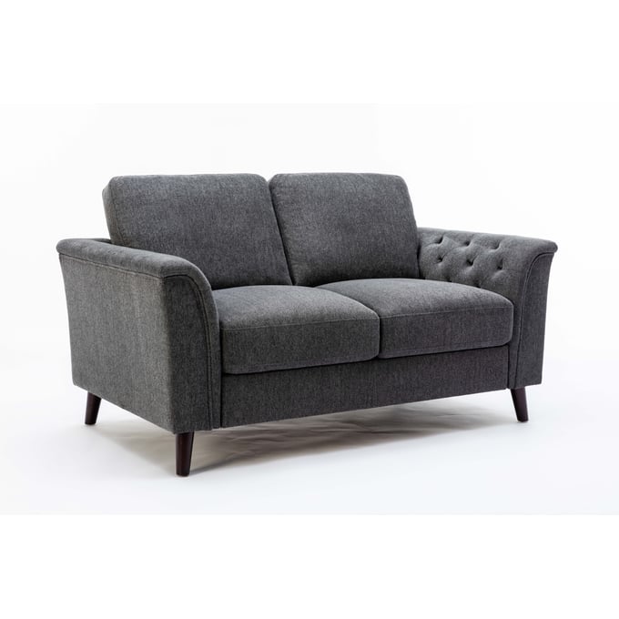 Lilola Home Stanton Dark Gray Loveseat LILO-89730-L