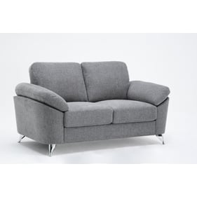 Lilola Home Villanelle Light Gray Loveseat