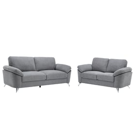 Lilola Home Villanelle Light Gray 2pc Living Room Set