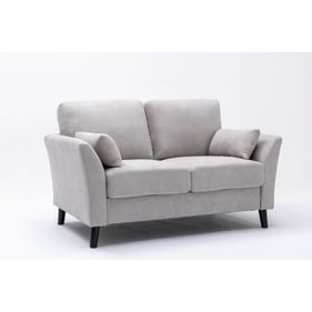 Lilola Home Damian Light Gray Fabric Loveseat