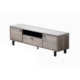 Lilola Home Apollo Gray Storage TV Stand