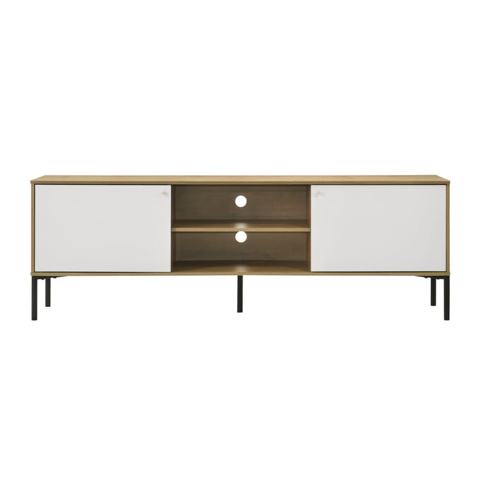 Lilola Home Burke White Oak TV Stand LILO-97035