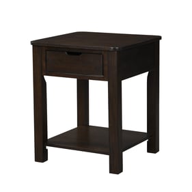 Lilola Home Flora Dark Brown End Table with Drawer