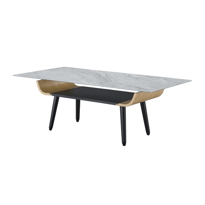 Lilola Home Landon Gray Marble Coffee Table LILO-98019