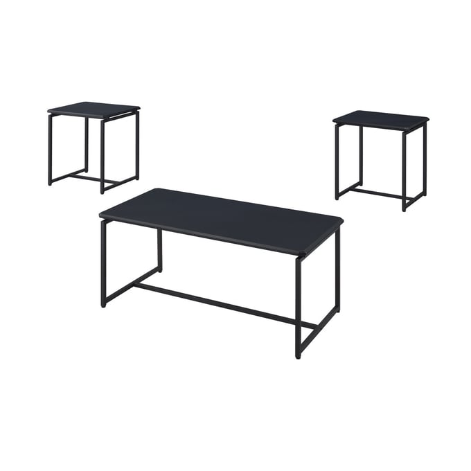 Lilola Home GT Black 3pc Coffee Table Set LILO-98026