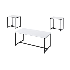 Lilola Home GT White 3pc Coffee Table Set