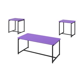 Lilola Home GT Violet 3pc Coffee Table Set