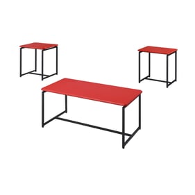 Lilola Home GT Red 3pc Coffee Table Set