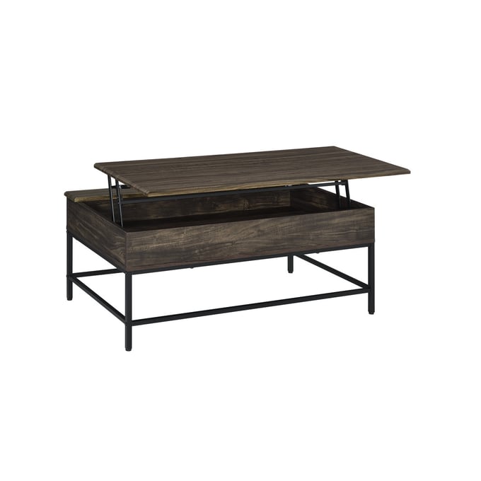 Lilola Home Cliff Brown Lift Top Coffee Table LILO-98042