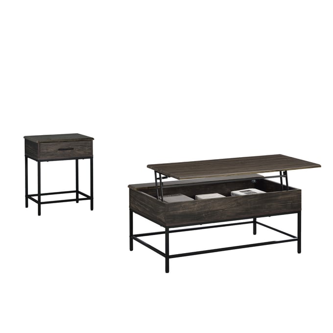 Lilola Home Cliff Brown 2pc Lift Top Coffee Table Set LILO-98042-EC