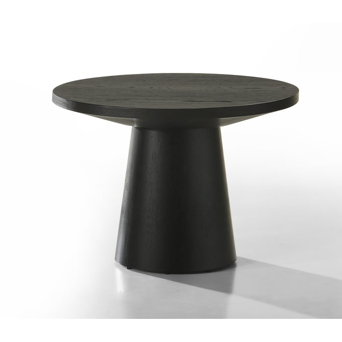 Lilola Home Jasper Ebony Round Black End Table LILO-98045