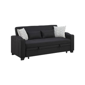 Lilola Home Bennett Black Convertible Sleeper Loveseat