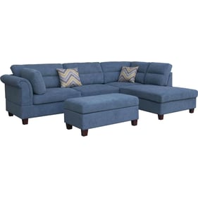 Lilola Home Diego Blue Fabric Sectional