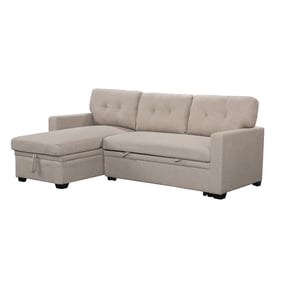 Lilola Home Miller Beige Reversible Sleeper Sectional