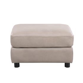 Leather Italia USA Cambria Stone Waltz Ottoman