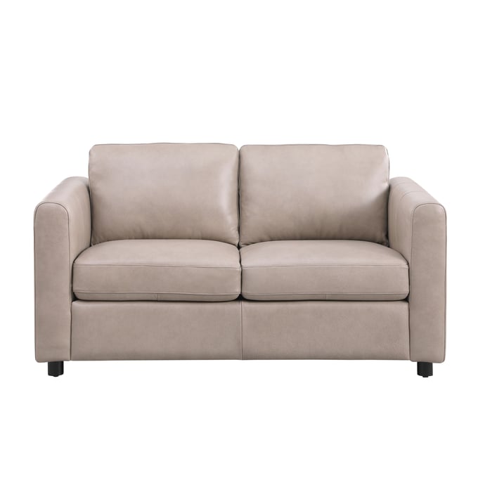 Leather Italia USA Cambria Stone Waltz Loveseat LIU-1444-4868-022336