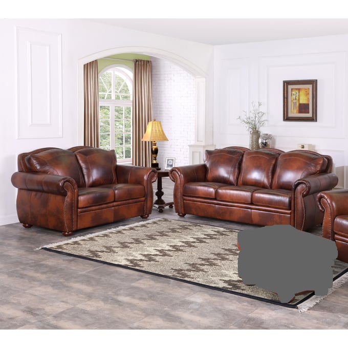 Leather Italia USA Cambria Arizona Marco 2pc Living Room Set LIU-1444-6110-04234-LR-S1