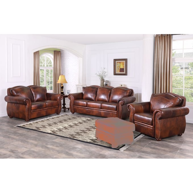 Leather Italia USA Cambria Arizona Marco 3pc Living Room Set LIU-1444-6110-04234-LR-S2