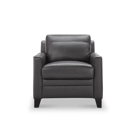 Leather Italia USA Cambria Charcoal Fletcher Chair