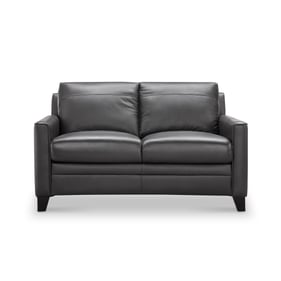 Leather Italia USA Cambria Charcoal Fletcher Loveseat